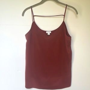 Cuyana Silk Cami Top in Terracotta | Size Small